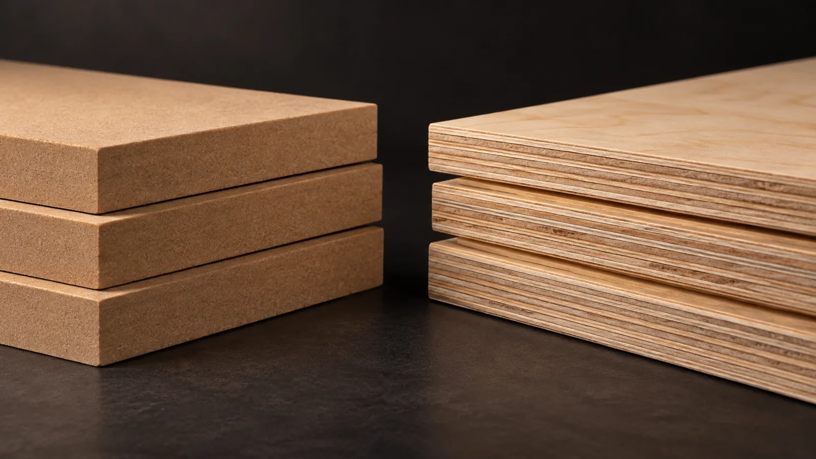Raw MDF panels